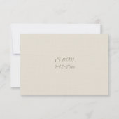 Carte de réponse de mariage Villa toscane (Dos)