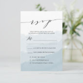 Carte de réponse de mariage | Watercolor Mist (Debout devant)