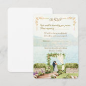 Carte de réponse de mariage Whispering Botanica – (Devant / Derrière)