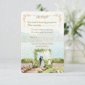 Carte de réponse de mariage Whispering Botanica – (Debout devant)