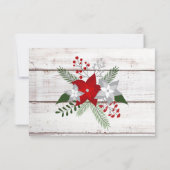 Carte de réponse de Noël/hiver (Dos)