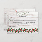 Carte de réponse de Noël/hiver (Devant / Derrière)