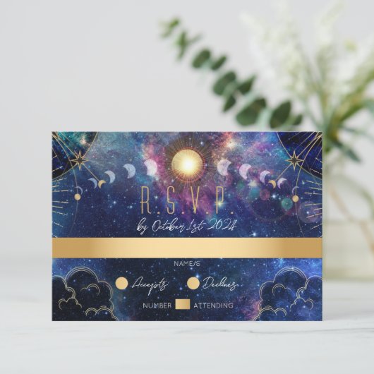 Carte de réponse de phase de lune céleste (Debout devant)