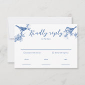 Carte de réponse de printemps aux oiseaux bleus de (Devant)