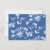 Carte de réponse de printemps aux oiseaux bleus de (Dos)