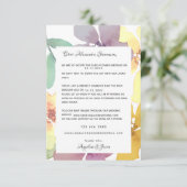 Carte de réponse de rappel floral pour invitation (Debout devant)