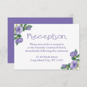 Carte de réponse de réception de fleurs aquarelles (Devant / Derrière)