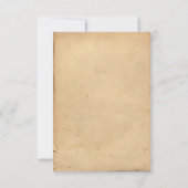 Carte de réponse de réception en papier marron vin (Dos)