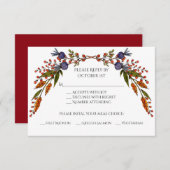 Carte de réponse de remplissage d'automne (Devant / Derrière)