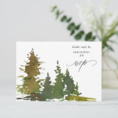 Carte de réponse de repas de forêt d'arbres abstra (Debout devant)