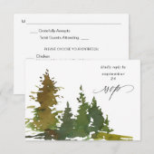 Carte de réponse de repas de forêt d'arbres abstra (Devant / Derrière)