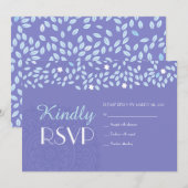 Carte de réponse de RSVP de mariage ARBRE AVEC ÉTO (Devant / Derrière)