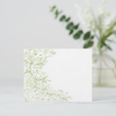 Carte de réponse de RSVP de mariage Birds & Swirls (Debout devant)