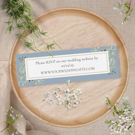 Carte de réponse de site web de mariage à la végét