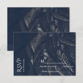 Carte de réponse de soirée gothique glamour ailes  (Devant / Derrière)