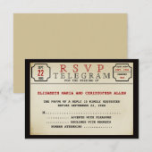 Carte de réponse de style Telegram vintage (Devant / Derrière)