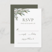 Carte de réponse de verdure d'eucalyptus avec choi (Devant / Derrière)