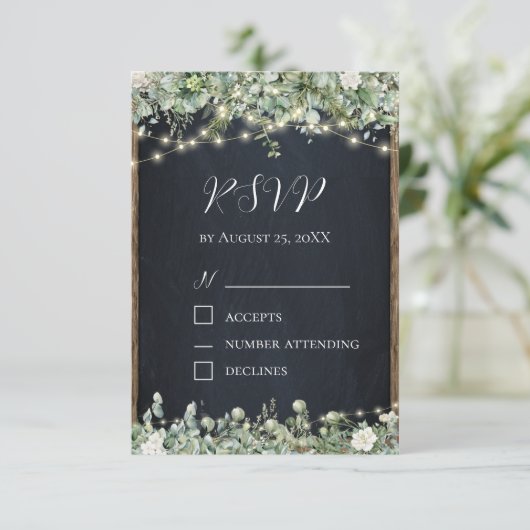 Carte de réponse de verdure d'eucalyptus | Botaniq (Debout devant)