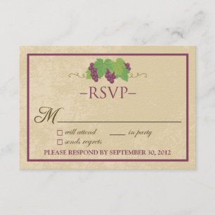 Carte de réponse de vignoble (modèle parchemin)