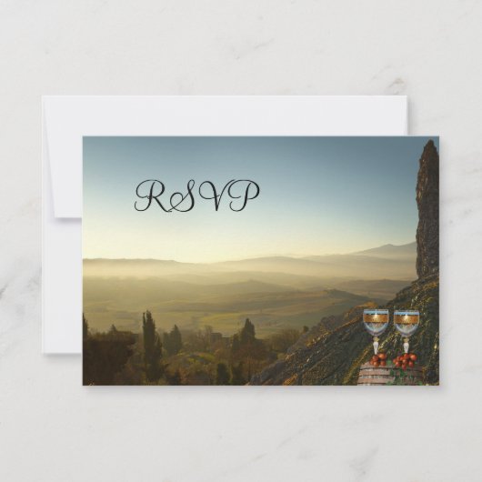 Carte de réponse de vignoble ou de thème de vin (Devant)