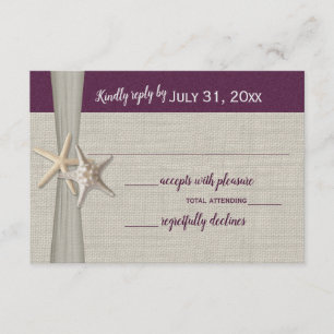 Carte de réponse d'enregistrement de plage Amore