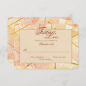 Carte de réponse des feuilles automnales (Devant / Derrière)