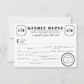 Carte de réponse des Libs Telegram noir et blanc (Devant)