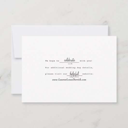 Carte de réponse des Libs Telegram noir et blanc (Dos)