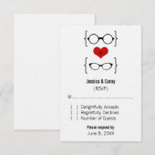 Carte de réponse des lunettes Geeky (Devant / Derrière)