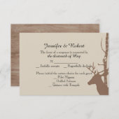 Carte de réponse des Mariages de cerfs et de boule (Devant / Derrière)