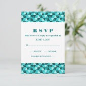 Carte de réponse des triangles géométriques turquo (Debout devant)