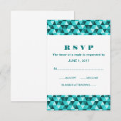 Carte de réponse des triangles géométriques turquo (Devant / Derrière)