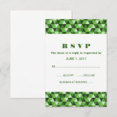 Carte de réponse des triangles géométriques verts (Devant / Derrière)