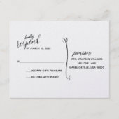 Carte de réponse dessinée à la main simple (Devant)