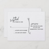 Carte de réponse dessinée à la main simple (Devant / Derrière)