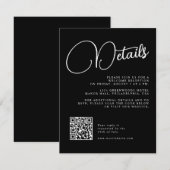 Carte de réponse détails de mariage à l'écriture n (Devant / Derrière)