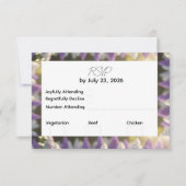 Carte de réponse d'événement Mariage Lilac violet (Devant)