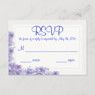 Carte de réponse d'hortensia