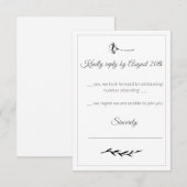 Carte de réponse d'illustration florale (Devant / Derrière)