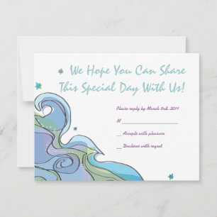 Carte de réponse d'invitation à la Bar Mitzvah au