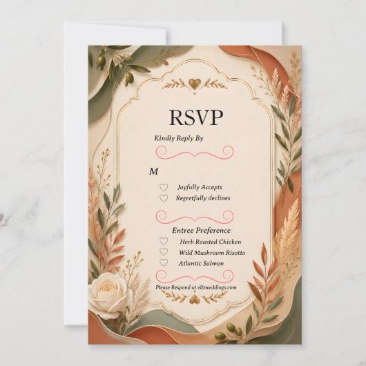Carte de réponse d'invitation à l'arche botanique (Devant)