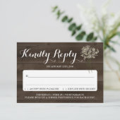 Carte de réponse d'invitation | Baby's Breath rust (Debout devant)