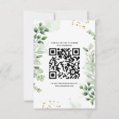 Carte de réponse d'invitation Boho Greenery (Dos)
