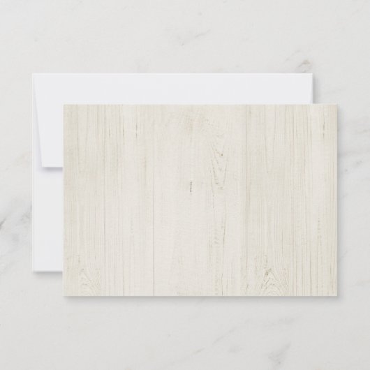 Carte de réponse d'invitation - Bois rustique (Dos)
