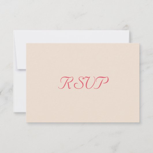 Carte de réponse d'invitation de fête élégante en  (Dos)