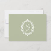 Carte de réponse d'invitation de mariage à rayure  (Dos)