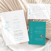 Carte de réponse d'invitation de mariage blanc Tur