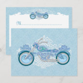 Carte de réponse d'invitation de mariage de motard (Devant / Derrière)