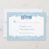 Carte de réponse d'invitation de mariage de motard (Dos)