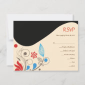 Carte de réponse d'invitation de mariage juif à la (Devant)